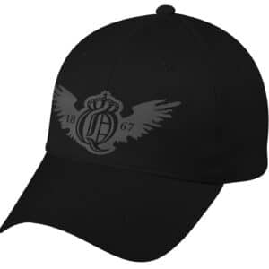 Washed Black Twill Baseball Cap
